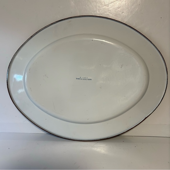 VTG 60/70’s Bright Colored Enamelware Metal Thanksgiving Turkey Serving Platter - Picture 2 of 11